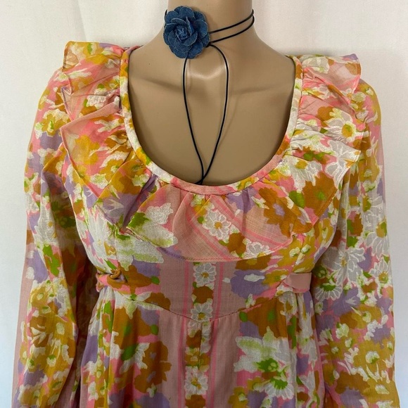 Vintage 1970s floral maxi dress size small - Picture 5 of 8